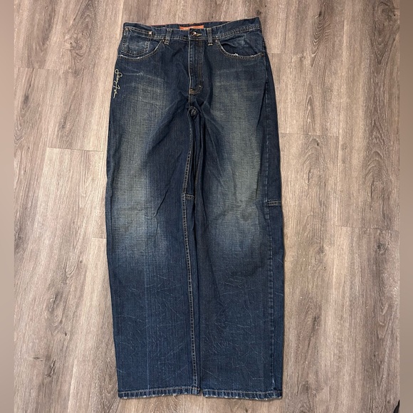 Vintage Y2k Sean John Baggy Jeans Mens 34x32 Blue Skater Grunge Wide Leg Blue - Picture 5 of 12